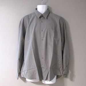 NEW Natural Issue Gray Micro Check Shirt Size L